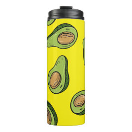 Vibrant Yellow Fruit Illustration - Insulated Thermosbecher