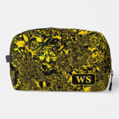 Vibrant Yellow Monogram Toiletry Bag Waschbeutel (Vorderseite)