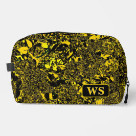 Vibrant Yellow Monogram Toiletry Bag Waschbeutel