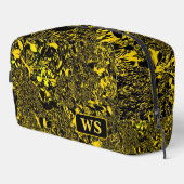 Vibrant Yellow Monogram Toiletry Bag Waschbeutel (Rechte Ecke)
