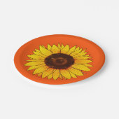 Vibrant Yellow Sunflower Bloom Pappteller (Schrägansicht)