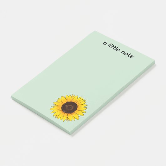 Vibrant Yellow Sunflower Bloom Post-it Klebezettel (angewinkelt)