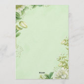 Vibrant Yellow Tulip & Ranunculus Formal Wedding I Einladung (Rückseite)