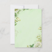 Vibrant Yellow Tulip & Ranunculus Formal Wedding I RSVP Karte (Rückseite)