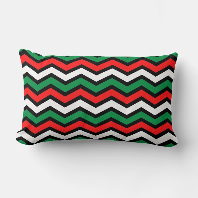 Vibrant Zigzag Pillow Lendenkissen (Vorderseite)