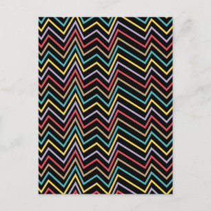 Vibrant ZigZag Symphony A Burst of Colorful Energy Feiertagspostkarte