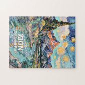 Vibrant Zion River Sunset Retro Van Gogh Watchman Puzzle (Horizontal)