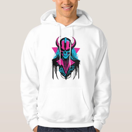 Vibrant Zombie Skull Hoodie (Vorderseite)