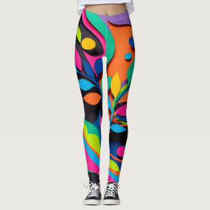 Vibrante Blattle Wellenharmonie Leggings