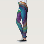 "VIBRANTE WIRBEL: EIN CAPTIVIERENDES MARBLING DIP- LEGGINGS (Links)