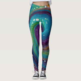 "VIBRANTE WIRBEL: EIN CAPTIVIERENDES MARBLING DIP- LEGGINGS