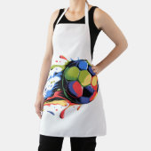 Vibranter abstrakter bunter Fußball-Farbspritzer Schürze (InSitu)