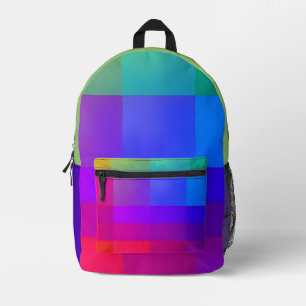 Vibranter Farb-Gitter-Rucksack Bedruckter Rucksack