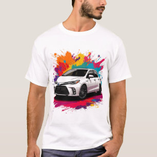 Vibranter Sportwagen mit Farbtupfer T-Shirt