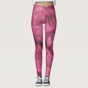 Vibrantes rotes Acryl-Abstrakt-Leggings aufsaugen Leggings