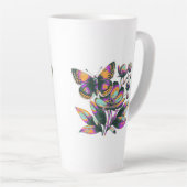 Vibrantes Schmetterlingsblumenmotiv Milchtasse (Rechte Ecke)