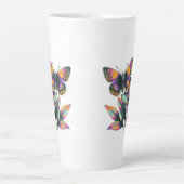 Vibrantes Schmetterlingsblumenmotiv Milchtasse (Vorderseite)