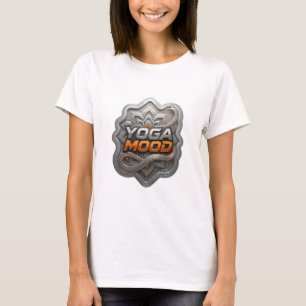 Vibrantes Silber YOGA MOOD Zitat-Shirt T-Shirt