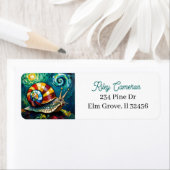 Vibrantly Colorful Impasto Whimsical Snail (Insitu)