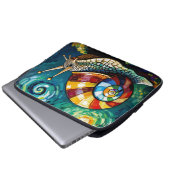 Vibrantly Colorful Impasto Whimsical Snail Laptopschutzhülle (Vorne Knopf)