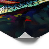 Vibrantly Colorful Impasto Whimsical Snail Poster (Ecke)