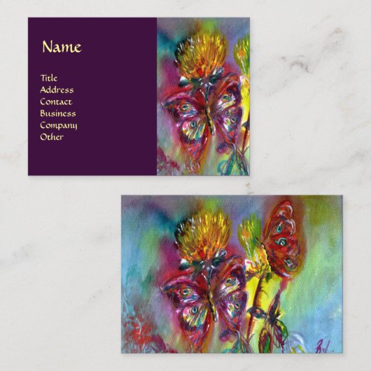 VIBRANTSCHALTFLÄCHEN IN BLAUEN, lila Visitenkarte (Vorne/Hinten)