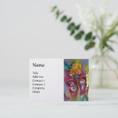 VIBRANTSCHALTFLÄCHEN, THISTLES Blau Visitenkarte (Stehend Vorderseite)