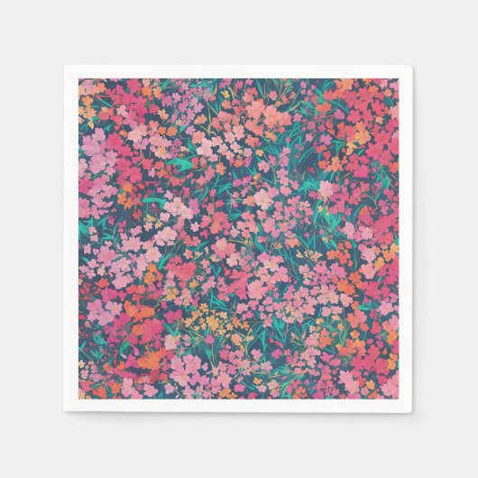 Vibrany Azalea Floral Serviette (Vorderseite)