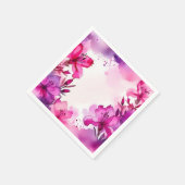 Vibrany Azalea Floral Wasserfarbe Serviette (Ecke)