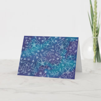 Vibrany floral Note Card Karte