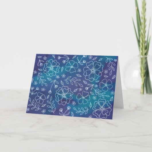 Vibrany floral Note Card Karte (Vorderseite)