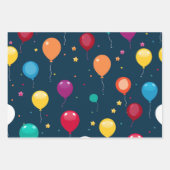 Vibrany Happy Birthday Balloons Muster Geschenkpapier Set (Vorderseite 2)