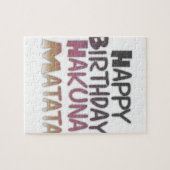 Vibrany Happy Birthday Hakuna Matata Design Puzzle (Horizontal)