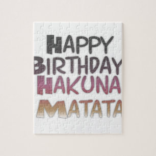 Vibrany Happy Birthday Hakuna Matata Design Puzzle