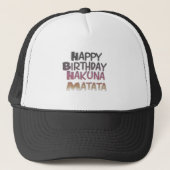 Vibrany Happy Birthday Hakuna Matata Design Truckerkappe (Vorderseite)