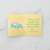 Vibrany Happy Oaster in einer gelben Hintergrundka (Innenseite)