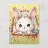 Vibrany Happy Oaster in Gelb Hintergrund Postkarte (Vorderseite)