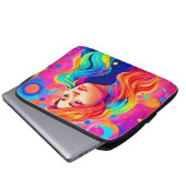 Vibrany Lady Digital Artwork Laptopschutzhülle (Vorne Knopf)