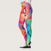 Vibrany Lady Digital Artwork Leggings (Links)