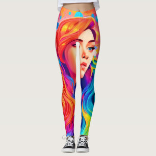 Vibrany Lady Digital Artwork Leggings