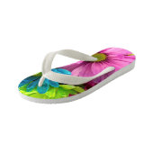 Vibrany Multicolored Daisy Floral Kinderbadesandalen (Schrägansicht)