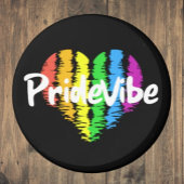 Vibrany PrideVibe: Ihr Regenbogenherz anzeigen Magnet