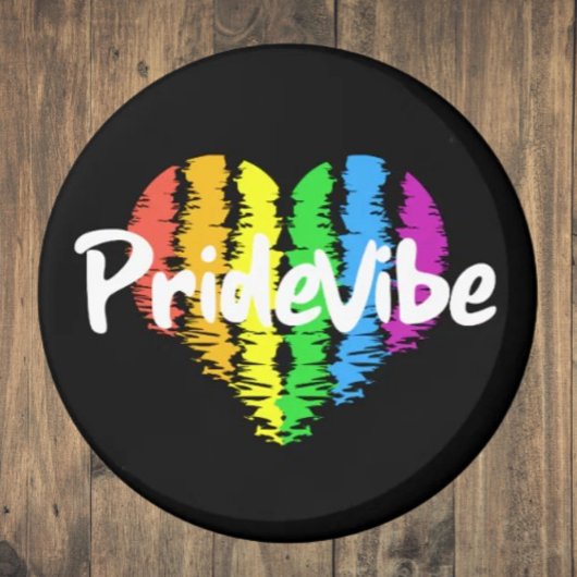 Vibrany PrideVibe: Ihr Regenbogenherz anzeigen Magnet
