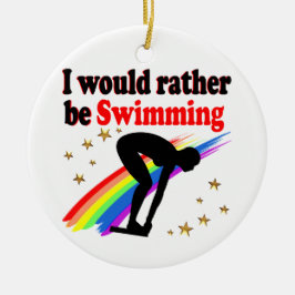 VIBRANZ UND FARBE ICH WÜRDE eher SCHWIMMEN Keramik Ornament