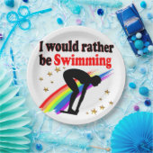 VIBRANZ UND FARBE ICH WÜRDE eher SCHWIMMEN Pappteller (Party)