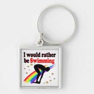 VIBRANZ UND FARBE ICH WÜRDE eher SCHWIMMEN Schlüsselanhänger