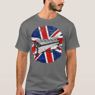 Vibraphon UK-Flagge Großbritannien Vibraphonist Pe T-Shirt