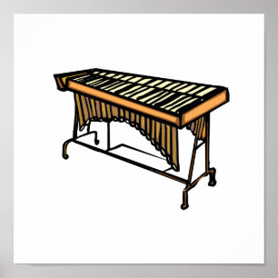 vibraphone einfache Instrumentendesign.pnng Poster