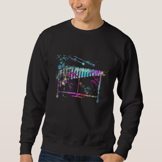 Vibraphone Instrument Silhouette Vibraphones Sweatshirt (Vorderseite)