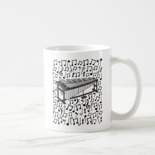 Vibraphone Musical Notes Percussionist Musiker Kaffeetasse